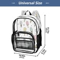 thumbnail image 4 of PVC Transparent Backpacks Clear Backpack for Travel and Outings Pastel Ice Cream Pattern, 4 of 7