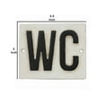 thumbnail image 5 of 4 Inch Metal Frame Wall Sign, WC Typography, Black and White- Saltoro Sherpi, 5 of 5