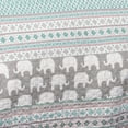 thumbnail image 4 of Elephant Turquoise and Pink Stripe Kids Quilt Set, 4 of 8