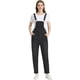 thumbnail image 1 of INSPIRE CHIC Peto De Mezclilla Ajustable Elástico Informal Para Mujer, Mono Largo, Pantalones Vaqueros, Monos Negro XS, 1 of 5