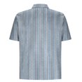 thumbnail image 4 of Ashirexll Button up Shirt Men, Big and Tall Shirts for Men, Striped Printed Loose Button Shirts Short Sleeve Turndown Collar Blouse for Casual Wear, 4 of 5