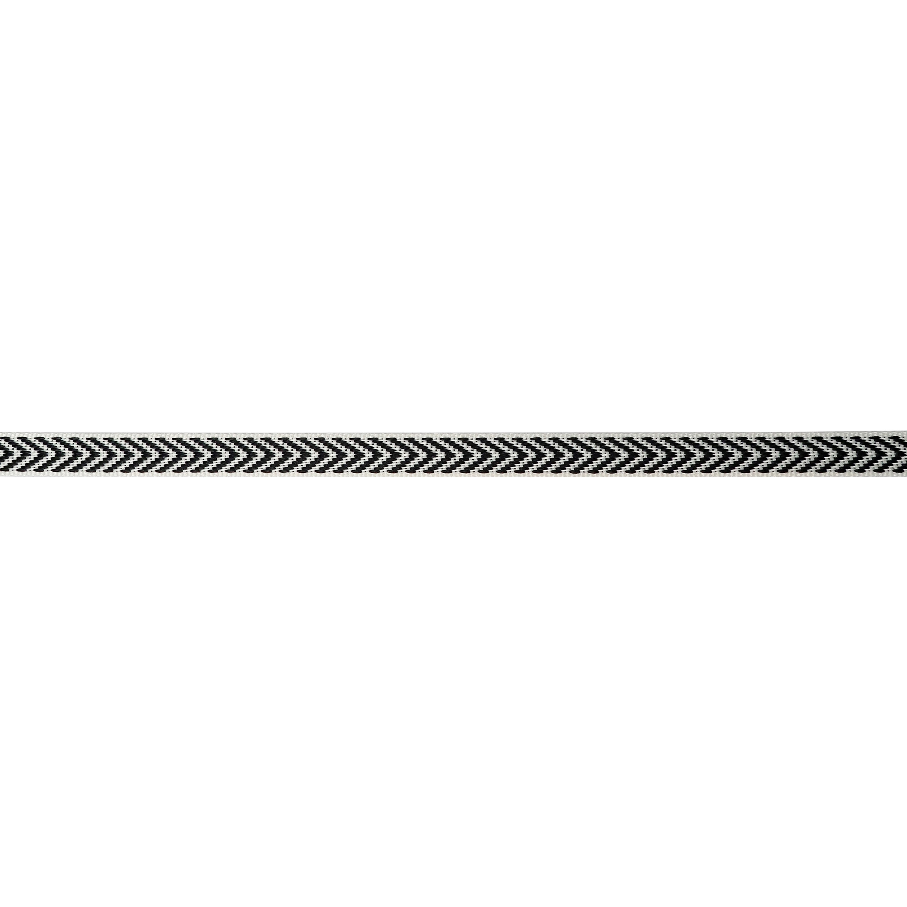 3/8" x 7yd. Black & Ivory Chevron Ribbon by Celebrate It – Non-Wired Woven Selvage Edge - Ideal for Gift Wrapping - Baskets & Decor - 12 Pack