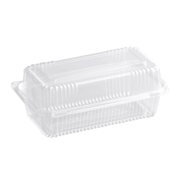 Compostable 9 x 5 Inch Clear hinged containers