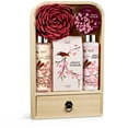 thumbnail image 2 of Luxury Cherry Blossom Bath and Body Gift Set for Women with Shower Gel, Lotion, Bath Salt – Self Care Gift Set for Her in Elegant Wooden Cabinet Valentines Gift, 2 of 6