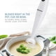 thumbnail image 4 of Elite Gourmet EHB2400W Batidora de mano eléctrica de inmersión, batidora, picadora, varilla de inmersión eléctrica multiusos con control de 1 toque, batidora, picadora, 150 vatios, para sopas, salsas,, 4 of 5