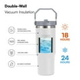 thumbnail image 2 of IFLASK 30oz Spirit Tumbler | 100% Leak Proof | Stainless Steel | Double Wall Vacuum Insulated Tumbler | BPA and Sweat free | Hot & Cold | Travel Sports Outdoor School Camping (Cool White), 2 of 4