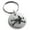 Silver, variant on Stainless Steel Iconic Pirate Crossbones Skull Engraved Small Medallion Circle Charm Keychain Keyring