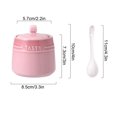 thumbnail image 3 of French Gradient Ceramic Sugar Pot With Lid, Solid Sugar Bowl With Spoon, Porcelain Spice Jar, Kitchen Decoration Storage-Pink, 3 of 9