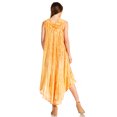 thumbnail image 2 of Sakkas Kara Long Draped Sleeveless Marbled Caftan Dress / Cover Up - Melon - One Size Regular, 2 of 5