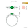 thumbnail image 4 of Angara Natural 0.66 Ct. Emerald with Diamond Classic Ring in 14K White Gold for Women (Ring Size: 12), 4 of 9