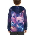 thumbnail image 5 of DISNIMO Galaxy Axolotl Boy Hoodie Sweatshirts for Boys Hooded Sweatshirt Boys 6-7 Pullover Hoodies Girls Boys Streetwear Hoodie Long Sleeve Child Streetwear Hoodie Kids Girl, 5 of 7