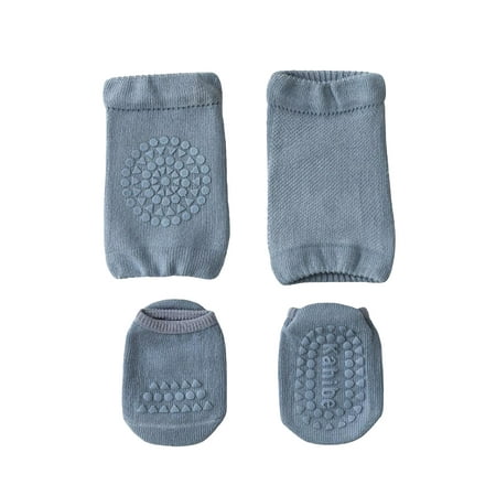 

Nokiwiqis Baby Floor Socks Suit Solid Color Nonslip Room Socks + Knee Pads