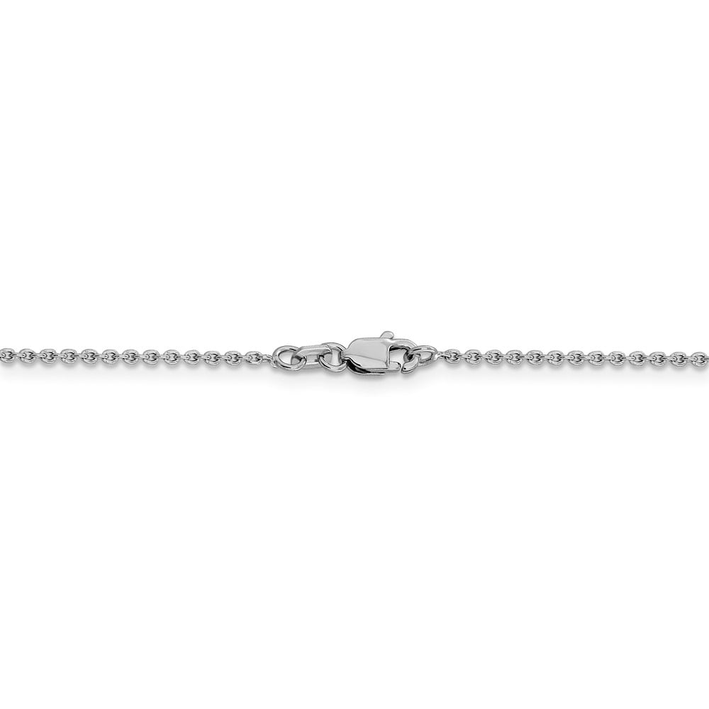 Beautiful White gold 14K 14k WG 1.40mm Solid Polished Cable Chain