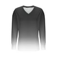 thumbnail image 3 of ylioge L-5X Plus Size Sweatshirts for Women Long Sleeve V Neck Shirts Womens Pullover Gradient Printed Side Slit Athletic Workout Sweatshirt Tops, 3 of 4