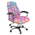 thumbnail image 2 of Xixirimido Colorful Easter Egg Leaf Pattern Office Chair Covers, Soft Rotating Chair Slipcovers, Removable Anti-Dust Chair Protective Cover High Back Boss Chair Cover with Button, Large, 2 of 6