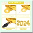 thumbnail image 4 of Golden Class of 2024 Balloon Set - 16" Numbers & Graduation Decorations Kit - Metallic Gold Balloons for Grad Party - Class of 2024 Celebration, 4 of 5