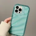 thumbnail image 4 of Funda transparente con patrón de ondas para iPhone 14, 13 Pro Max, 12, 11, X, XR, XS Max, 7, 8, 14 Plus, funda suave anticaídas y a prueba de golpes, 4 of 5