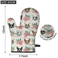 thumbnail image 6 of Cute Oven Mitts,Boston Terrier Dog and Flower Florals Oven Mitt 2-Pack Set,Kitchen Gloves for Oven,Heat Resistant Oven Mitts 7.7"x12", 6 of 7