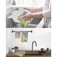 thumbnail image 5 of Easter Kitchen Dish Towels for Drying Dishes Set of 3, Spring Rabbit Sheep Duck Eggs Plants Black Plaid Waffle Weave Microfiber Hand Tea Bathroom Towels Quick Dry & Absorbent Towel 15.7x23.6, 5 of 7