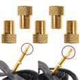 thumbnail image 3 of 50Pcs Bike Valve Adaptor Pump Bicycle Convert Presta to Schrader Copper Valve Adaptor Gas Nozzle Tub, 3 of 5