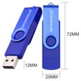 thumbnail image 2 of Paquete de 5 memorias USB ENUODA de 32 GB, memorias USB 2.0 de alta velocidad de metal giratorio multicolor (rojo, verde, negro, azul, morado), 2 of 5