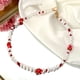 thumbnail image 3 of Collar de fresa roja, gargantilla de perlas doradas, collares para mujer, collar de cuentas, collar de cuentas rosas para niñas adolescentes ER, 3 of 5
