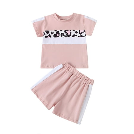

Dooleck Toddler Girl Summer Clothes Baby Outfit Stripe Shirt Short Pants 3PCS Set