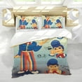 thumbnail image 5 of Welcome Home Wally Darling-themed Bed Sheet Set Three Piece Set Comfortable And Skin Friendly Unique Design Home Decor Gifts For Family Friends fans36x75Inches（90cm*190cm）, 5 of 6