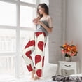 thumbnail image 4 of Uemuo Love Pattern Women's Wide Leg Palazzo Lounge Pants with Pockets Light Weight Loose Comfy Casual Pajama Pants-Large, 4 of 9