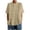 Khaki, variant on Womens Oversized Pintuck t shirt Crew Neck Button top Casual Solid Color Blouse Summer Retro Fashion Pullover Style tee