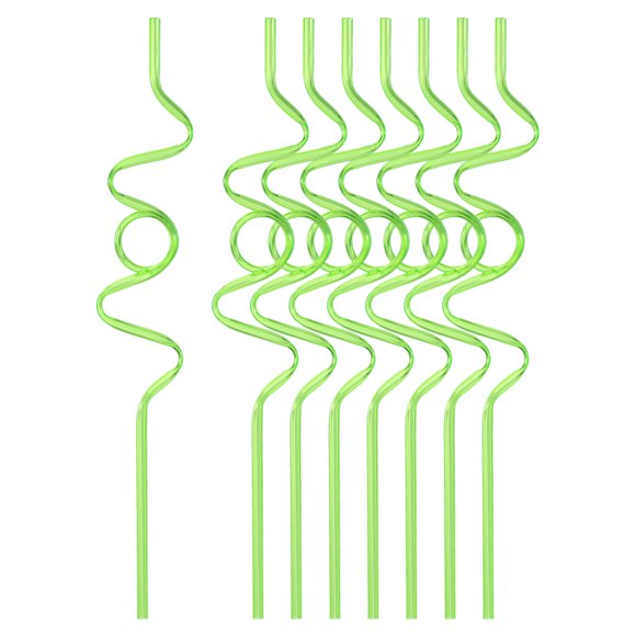 Unique Bargains 20pcs Silly Straws, 260x35mm Crazy Straws for Gift Christmas Birthday Wedding Party Supplies Decoration