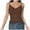 Brown, variant on Hpapadks Womens Summer Tank Tops Lace Trim Ribbed Deep V Neck Crop Camis Slim Fit Sleeveless Tanks Camisole Tops for Women Red L