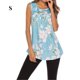 thumbnail image 1 of Guardurnaity Camiseta de mujer Blusa de manga corta con cuello Top con estampado casual Vestidos lirio azul claro S Guardurnaity AP001800-04, 1 of 5
