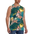 thumbnail image 2 of Haiem Men's Hawaiian Style Print Tank Tops Summer Sleeveless Cut Off Workout T-Shirts Fitness Vest Athletic Undershirts-X-Large, 2 of 8