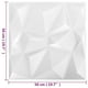 thumbnail image 5 of Paneles de pared VidaXL 3D Diamond White EPS resistentes al agua x12, 5 of 5