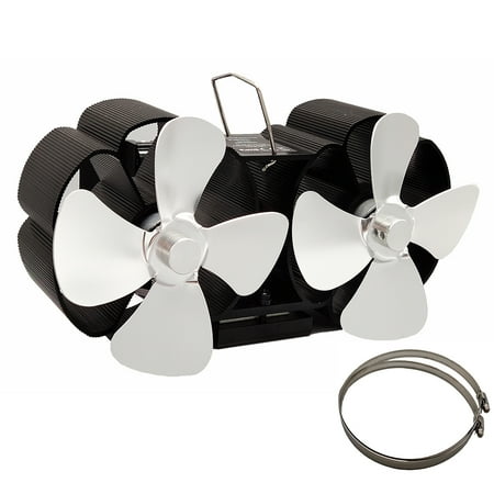 

Heat Powered Stove Fan 8 Blades Newly Designed Disperses Warm Air Through House Small for Ideal Gift for Your Home Friends