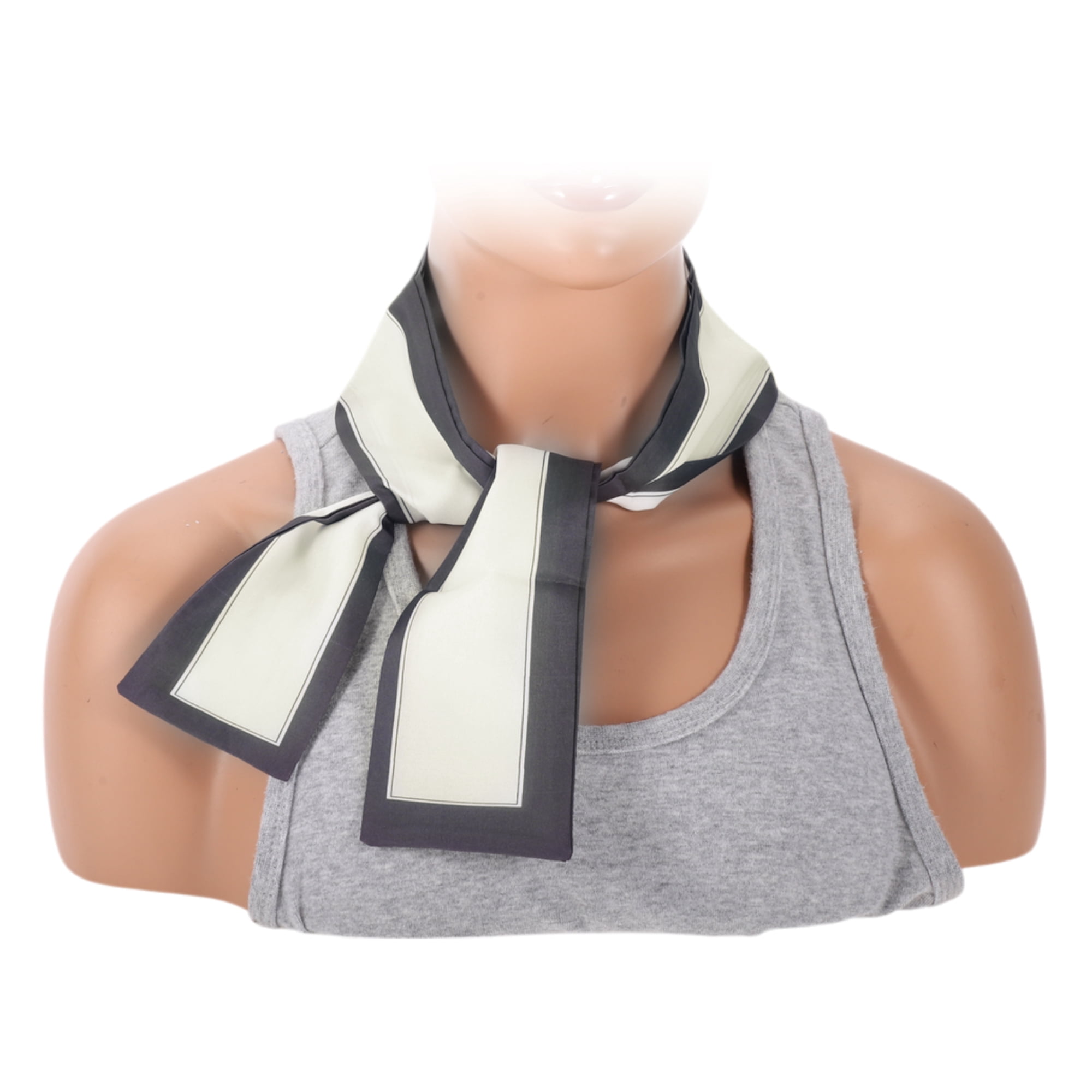 Unique Bargains Borders Pattern Headband 1 Pc Black White