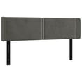 thumbnail image 5 of vidaXL LED Headboard Dark Gray 72"x6.3"x30.7"/34.6" Velvet, 5 of 58