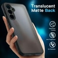 thumbnail image 4 of JETech 3 in 1 Matte Case for Samsung Galaxy S23 FE 6.4-Inch with 2-Pack Tempered Glass Screen Protector, Translucent Frosted Shockproof Phone Cover with Camera Protection (Black), 4 of 7