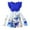 Blue, variant on Ruyang Dresses for Girls, Toddler Tutu Dress Girls Ruffle Flutter Sleeve Dresses Cute Summer Party Princess Sundress with Bowknot