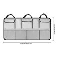 thumbnail image 4 of Riwesomey Bolsa organizadora para coche, bolsa de almacenamiento trasera para silla de vehículo, bolsa organizadora de tela Oxford para maletero trasero Ventana automotriz Gris mejora, 4 of 8
