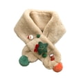 thumbnail image 1 of Bufanda de cuello agradable a la piel cálida de felpa de dibujos animados de invierno navideño para niños, 1 of 5
