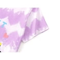 thumbnail image 4 of Beezizac Pajamas for Girls 2-Piece Purple Soft Tee & Pants PJ Trendy Tie Dye Elephant Puppy Jammies Set Size 10, 4 of 7