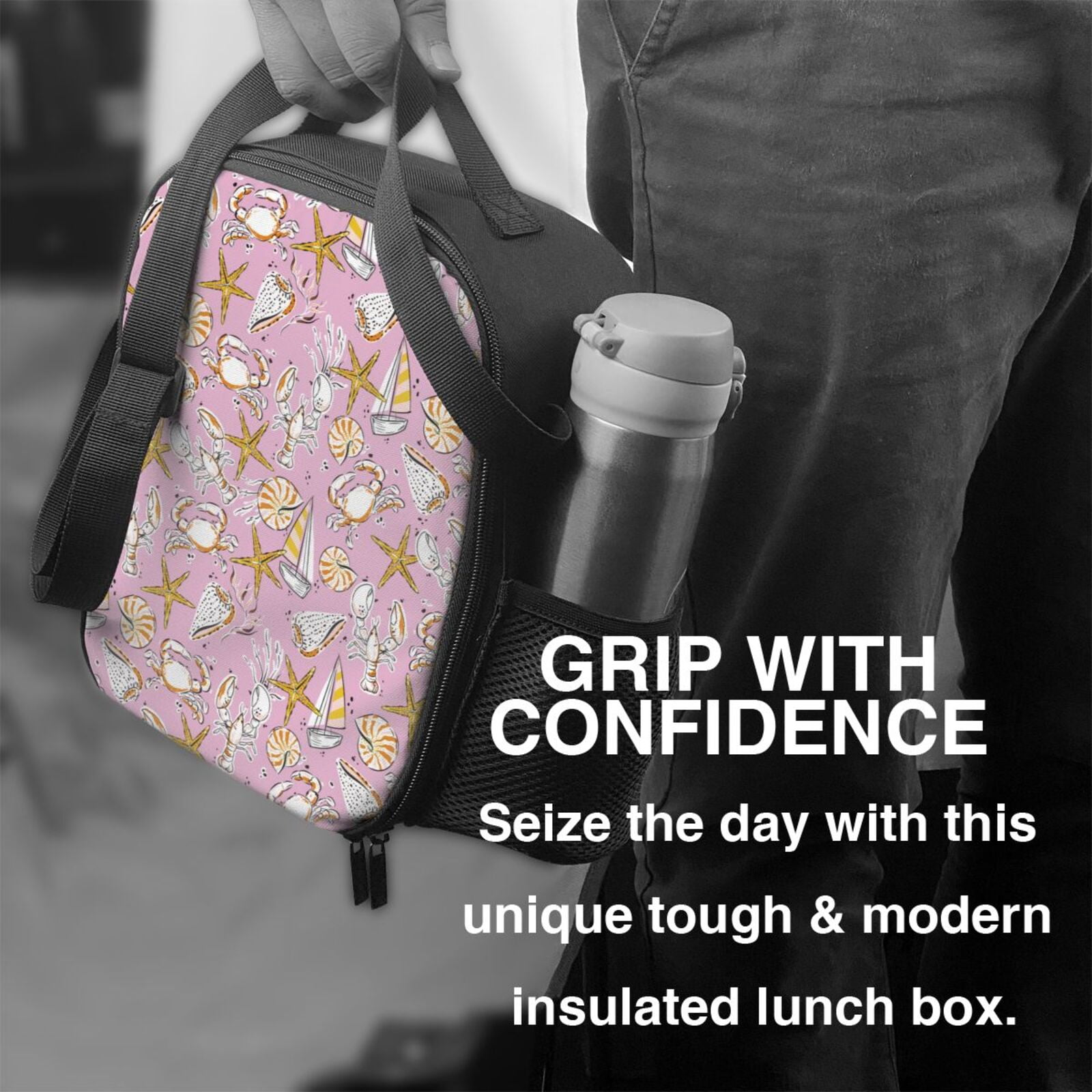 Naloa Seafood Lunch box Lunch bag for men women Large capacity Lunchbox Insulated Lunch bag Lunch box cooler