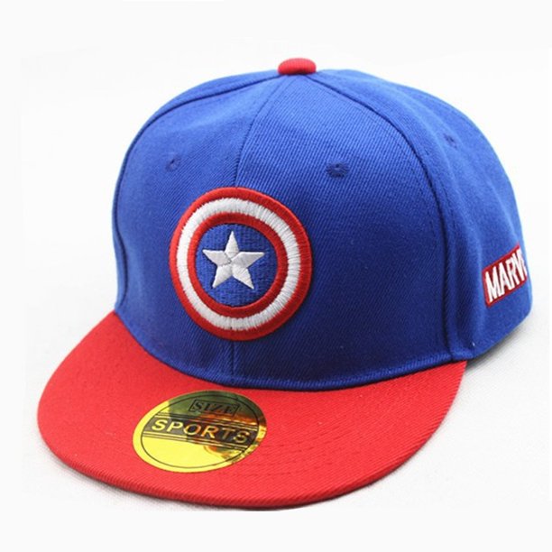 Disney-gorra de béisbol de Marvel para niño y niña, gorro de béisbol de Capitán América, pentagrama ajustable, gorra de Hip Hop de red, regalo para niños de 2 a 8 años Fivean unisex