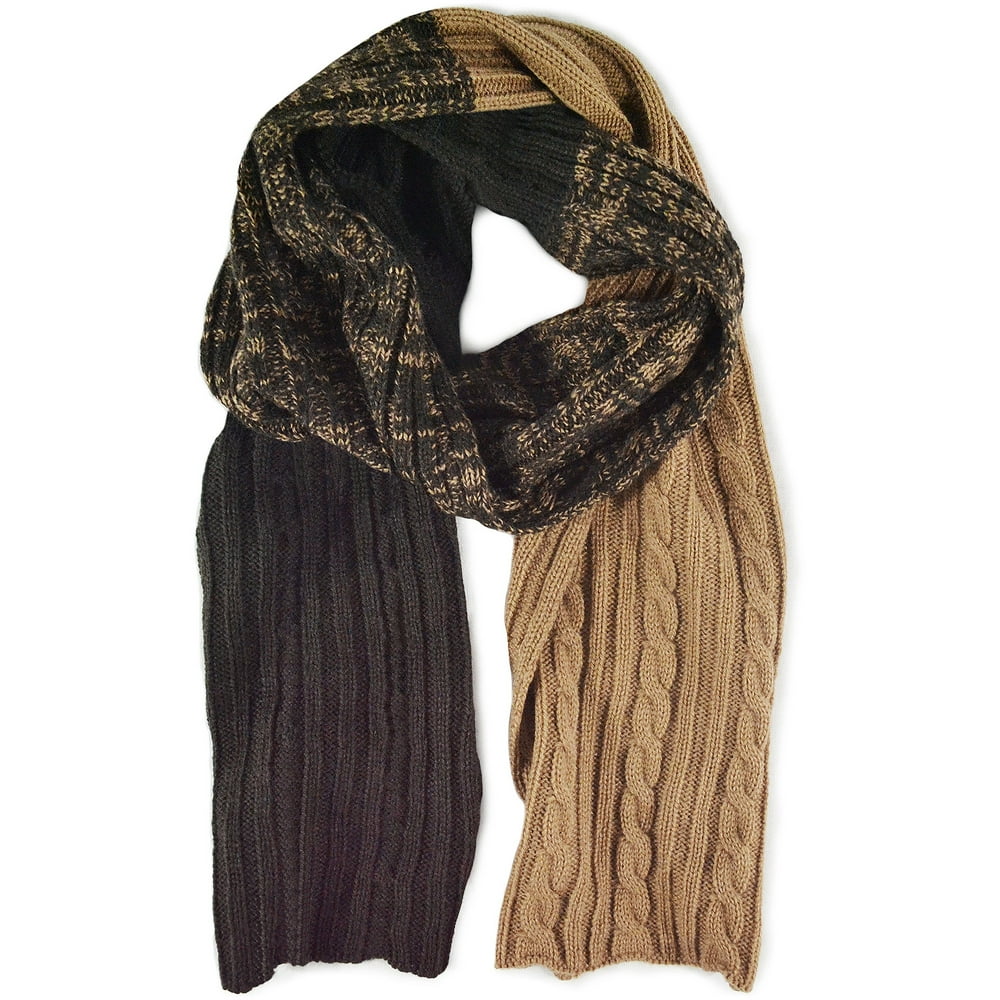 Download Muk Luks - Men's Color Block Cable Scarf - Walmart.com - Walmart.com