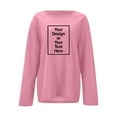 thumbnail image 4 of Women Crew Neck Pullover Womens Sweatshirts No Hood with Front Pocket Women's Casual Solid Color Diy Loose Fit Crew Neck Sweatshirt Comfortable and Stylish Pullover M, 4 of 9