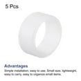 thumbnail image 3 of Unique Bargains Silicone Rubber Bands Rings Non-slip 1' Clear for Wrapping Paper, Cord Wraps, Bundle 5pcs, 3 of 5