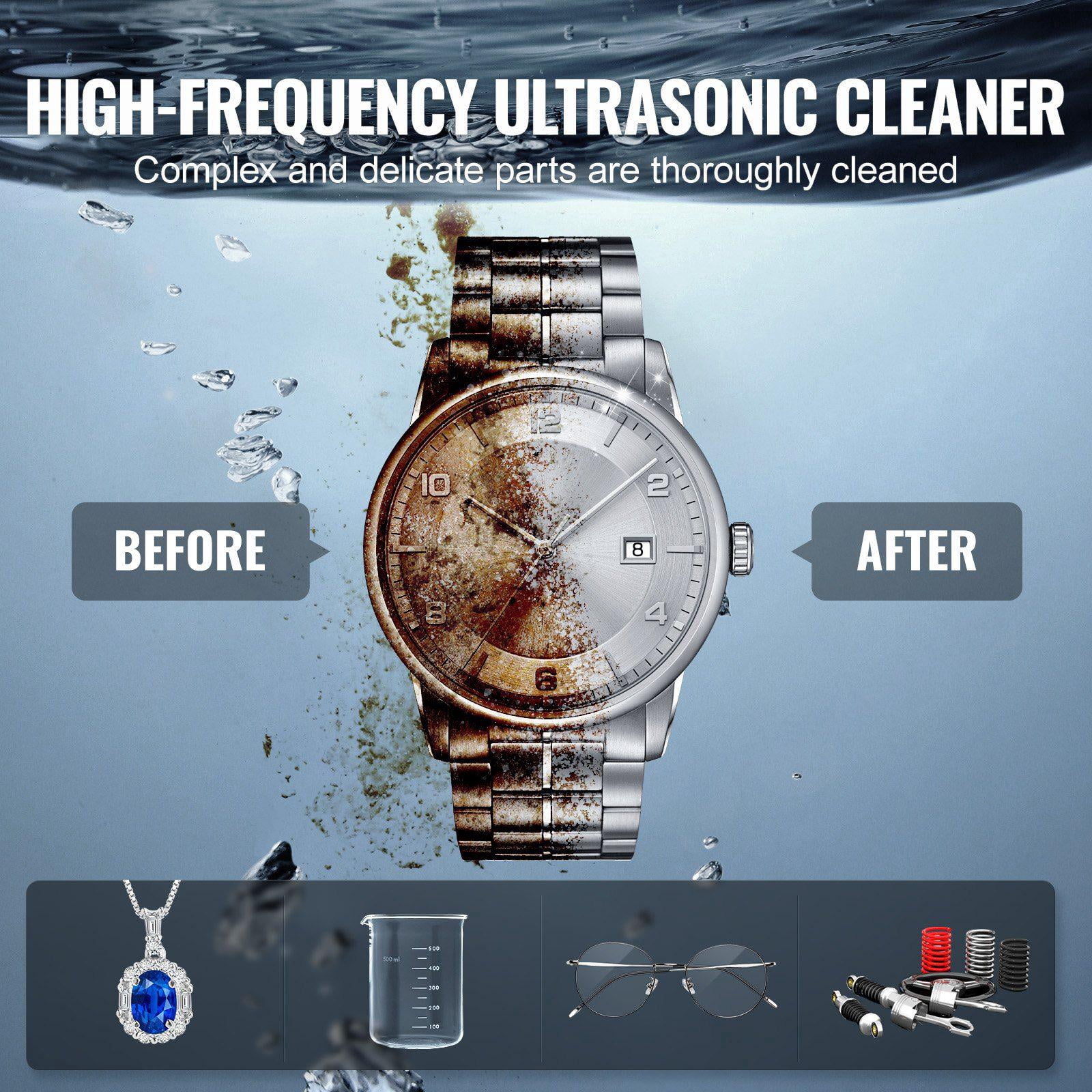 15L 360W Professional Ultrasonic Cleaner with Timer Heater 40kHz Digital Cleaning Machine Basket for Watch Glasses Jewelry Retainer Industrial Parts Tools