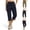 06# Black, variant on Women's Hiking Capri Pants Quick Dry Cargo Pockets Pants Lightweight Cropped Summer Pant for Travel Casual Army Green M